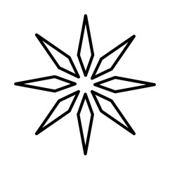 Poster - star line icon illustration on transparent background