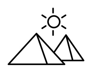 Poster - pyramids icon illustration on transparent background