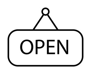 Leinwandbilder - tag open icon illustration on transparent background