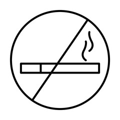 Poster - smoking ban icon illustration on transparent background