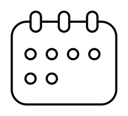 Poster - the calendar icon illustration on transparent background