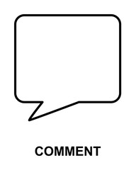 Poster - comment icon illustration on transparent background
