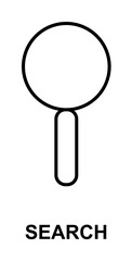 Poster - search sign icon illustration on transparent background