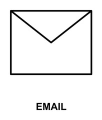 Poster - envelope icon illustration on transparent background