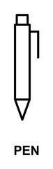 Poster - pen icon illustration on transparent background