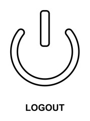 Poster - logout sign icon illustration on transparent background