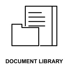 Poster - document library icon illustration on transparent background