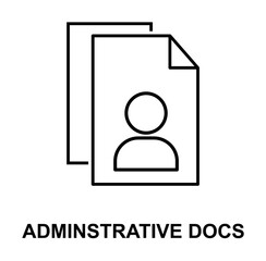 Poster - administrative documents icon illustration on transparent background