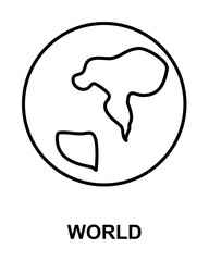 Poster - world icon illustration on transparent background