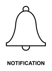 Poster - notification bell icon illustration on transparent background