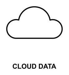 Poster - cloud data icon illustration on transparent background