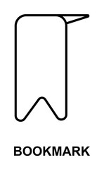 Poster - bookmark icon illustration on transparent background