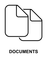 Poster - documents icon illustration on transparent background