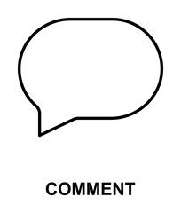 Poster - comment icon illustration on transparent background