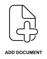 Poster - add document icon illustration on transparent background