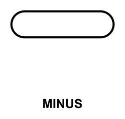 Poster - minus sign icon illustration on transparent background