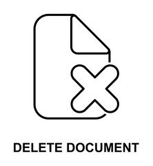 Poster - delete document icon illustration on transparent background