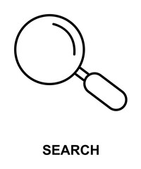 Aufkleber - search sign icon illustration on transparent background