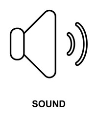 Poster - sound sign icon illustration on transparent background