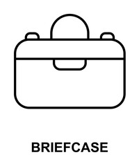 Poster - briefcase icon illustration on transparent background
