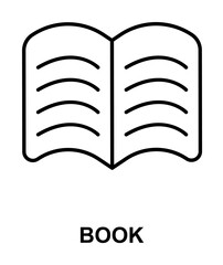 Poster - opened book icon illustration on transparent background
