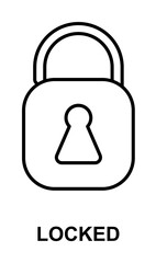 Poster - lock icon illustration on transparent background