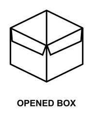 Poster - opened box icon illustration on transparent background