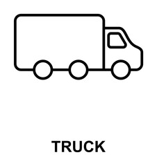 Poster - truck icon illustration on transparent background
