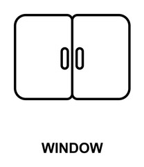 Poster - window icon illustration on transparent background