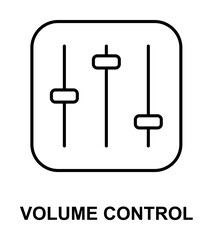 Sticker - volume control icon illustration on transparent background