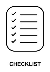 Wall Mural - checklist icon illustration on transparent background