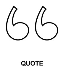 Poster - quote icon illustration on transparent background