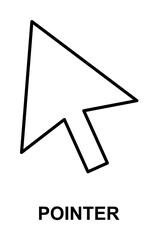 Poster - pointer icon illustration on transparent background