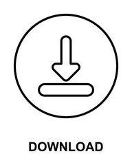 Poster - download sign icon illustration on transparent background