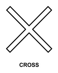 Poster - cross sign icon illustration on transparent background