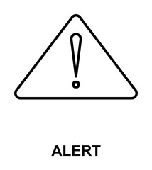 Fototapete - alert sign icon illustration on transparent background