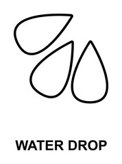 Poster - water drop icon illustration on transparent background