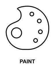 Poster - paint icon illustration on transparent background