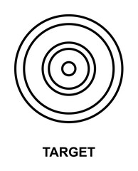 Poster - target icon illustration on transparent background