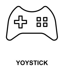 Aufkleber - joystick icon illustration on transparent background