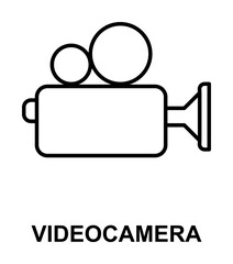 Poster - Video camera icon illustration on transparent background