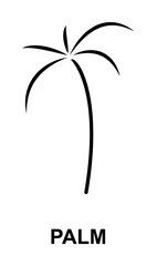 Poster - palm icon illustration on transparent background