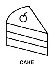 Poster - cake icon illustration on transparent background