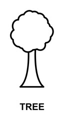 Poster - tree icon illustration on transparent background