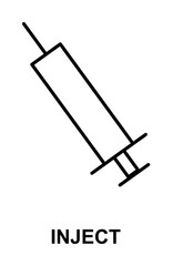 Poster - injection icon illustration on transparent background