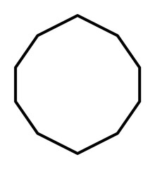 Poster - decagon icon illustration on transparent background