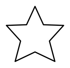 Poster - five-pointed star icon illustration on transparent background