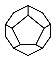Poster - 3d pentagon icon illustration on transparent background