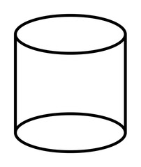 Poster - 3d cylinder icon illustration on transparent background