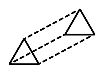 Poster - connected triangles dotted icon illustration on transparent background